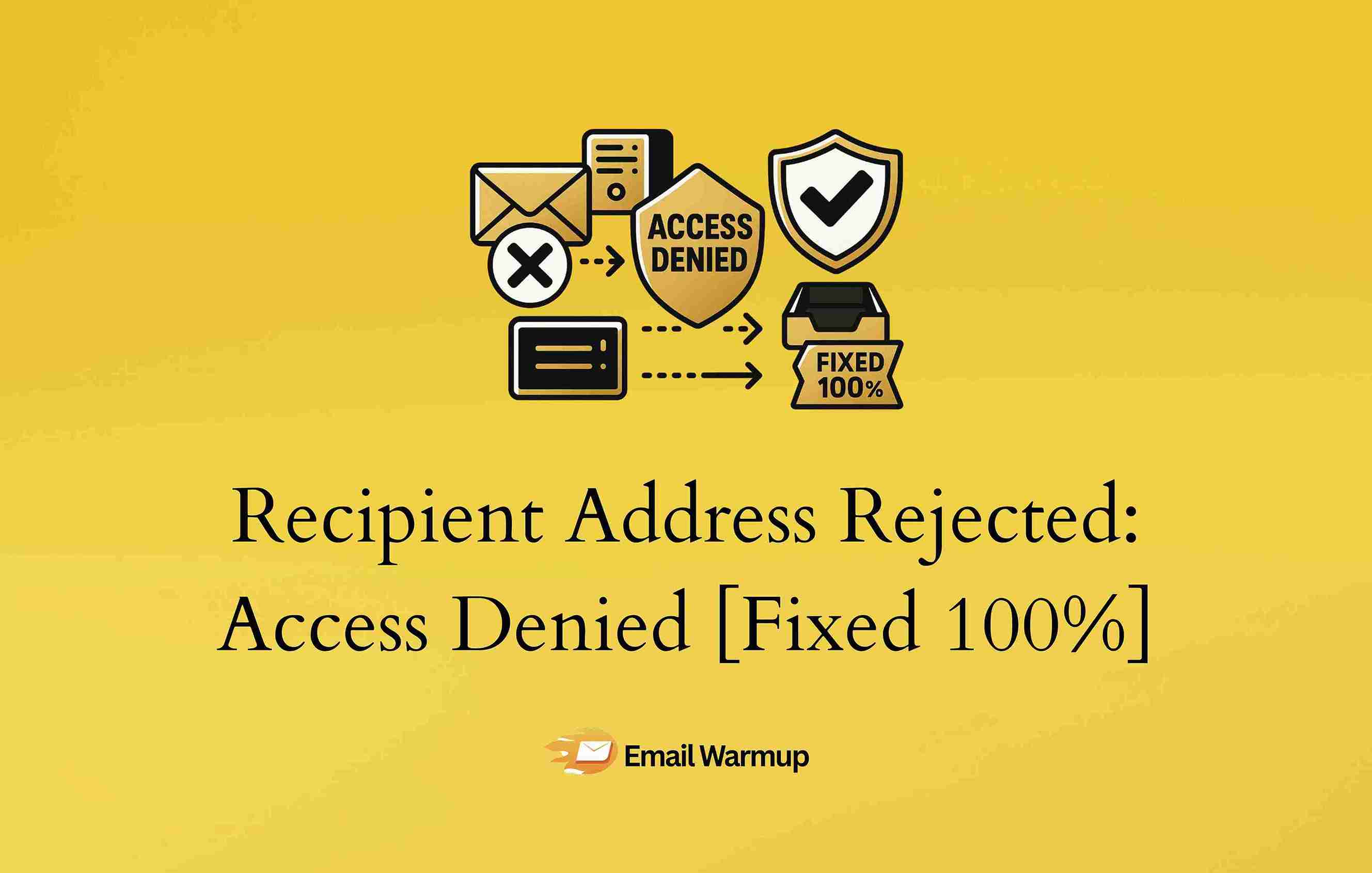 Recipient Address Rejected: Access Denied [Fixed 100%]