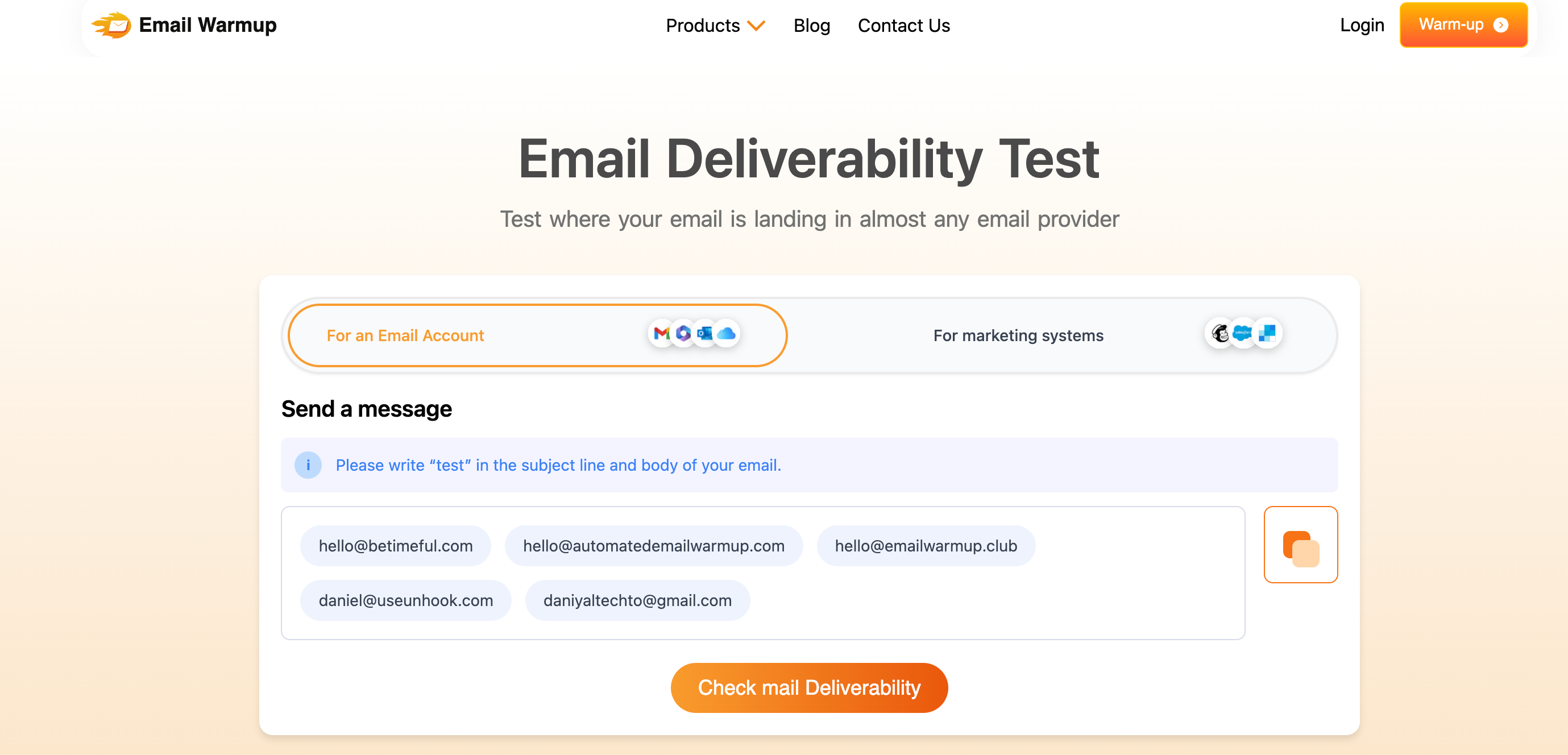 Deliverbility test