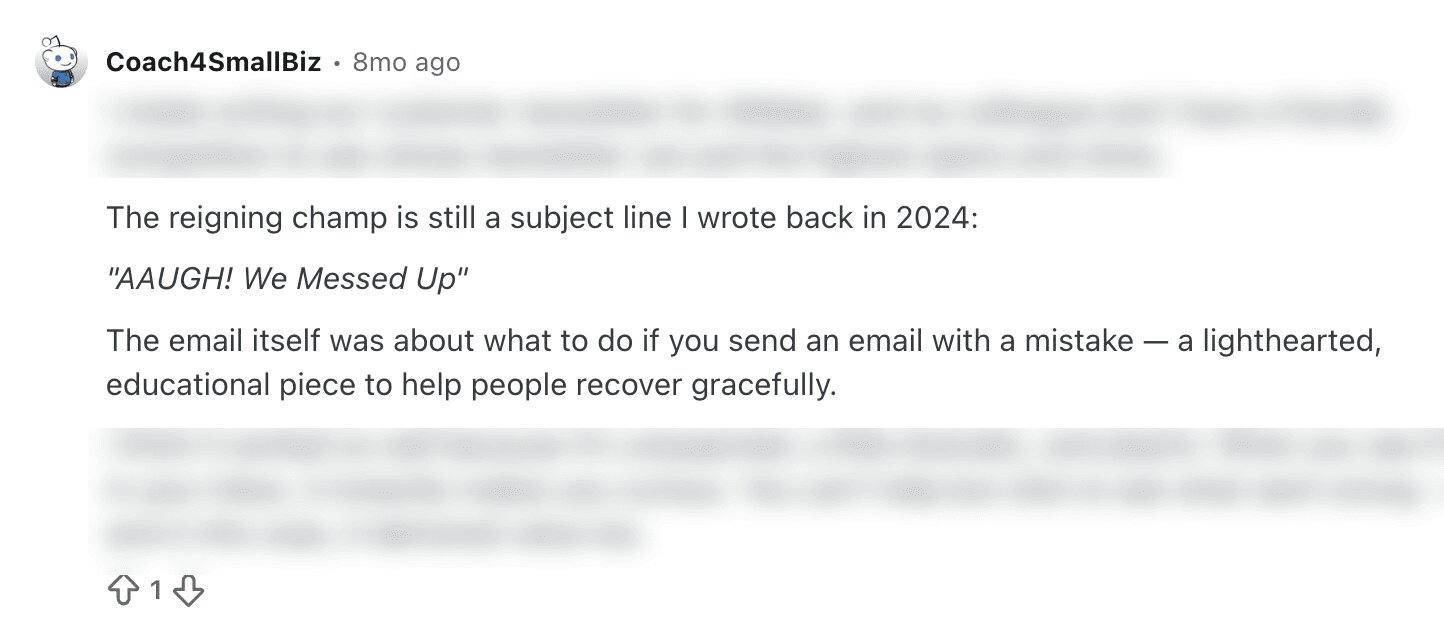 subject line human