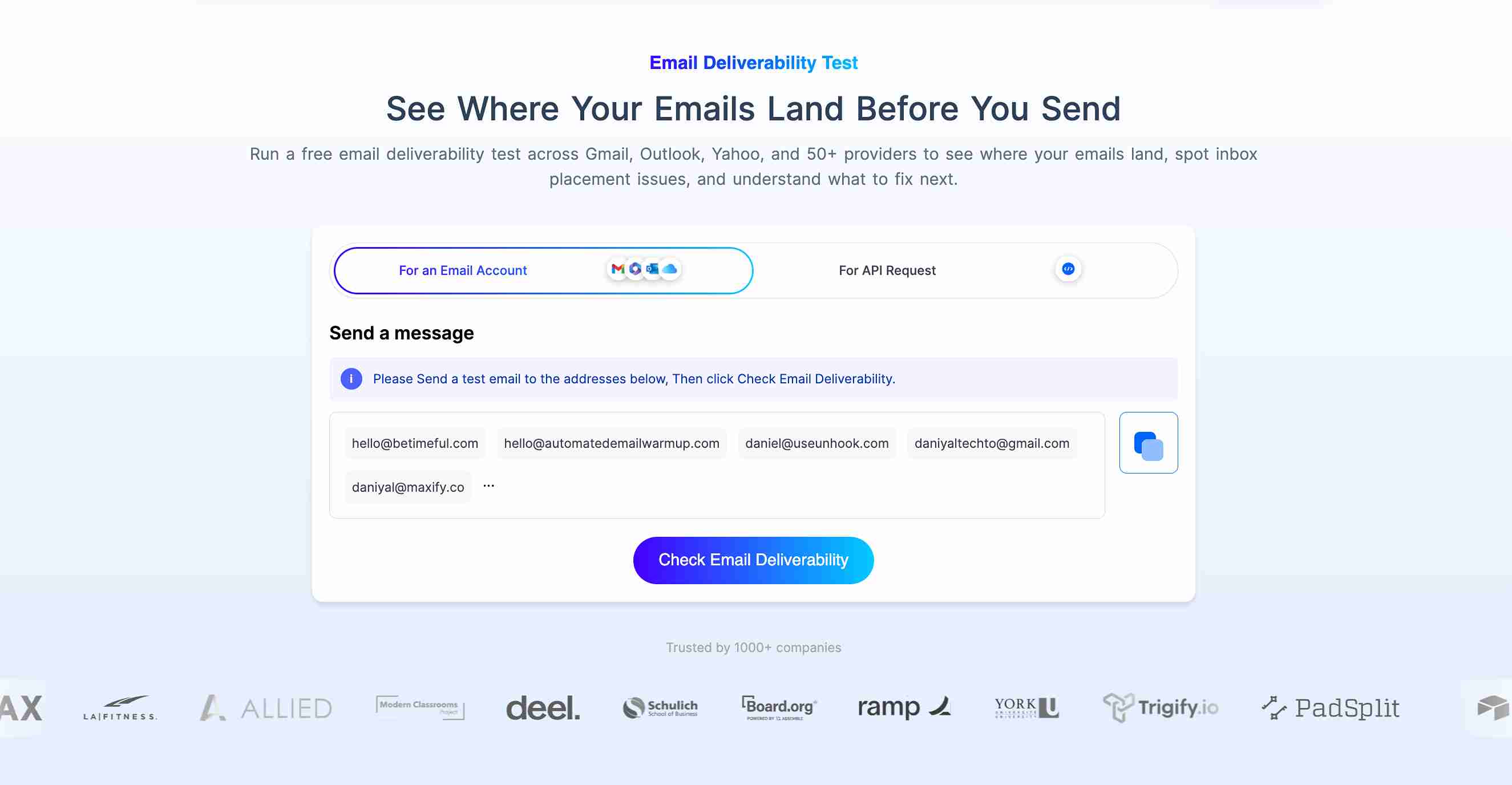 Email Deliverability Test