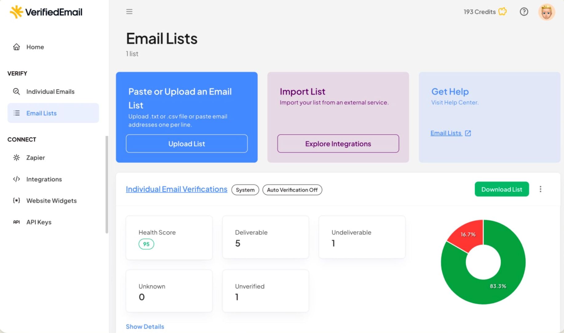 VerifiedEmail Screenshot